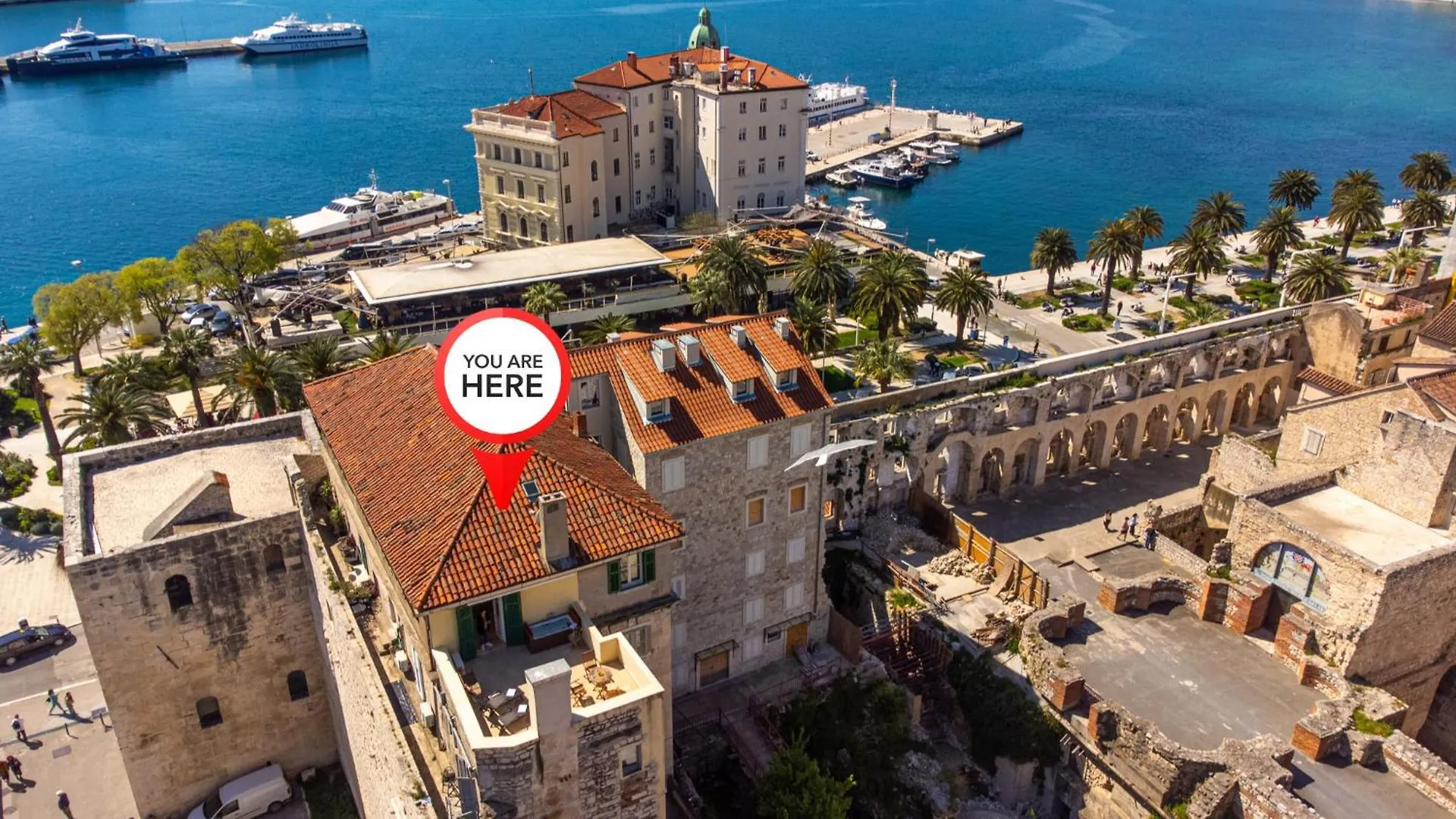 Terazza Grande In Diocletian Tower Daire Split 0*,